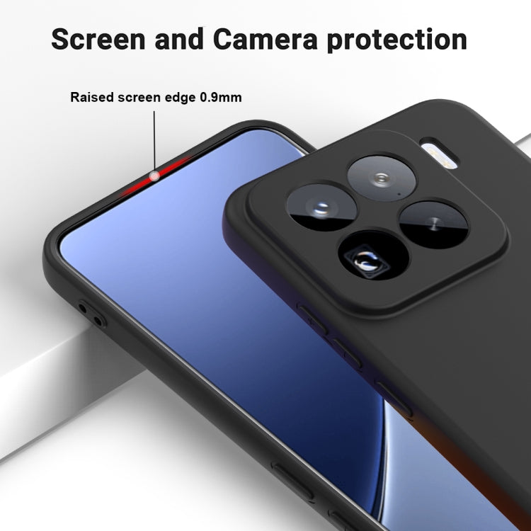 For Xiaomi 15 Pro Solid Color Liquid Silicone Dropproof Full Coverage Phone Case