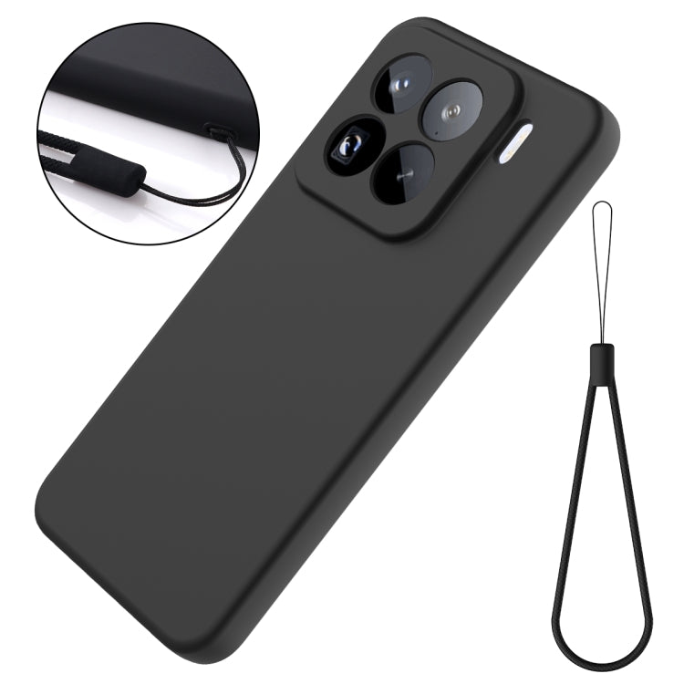 For Xiaomi 15 Pro Solid Color Liquid Silicone Dropproof Full Coverage Phone Case