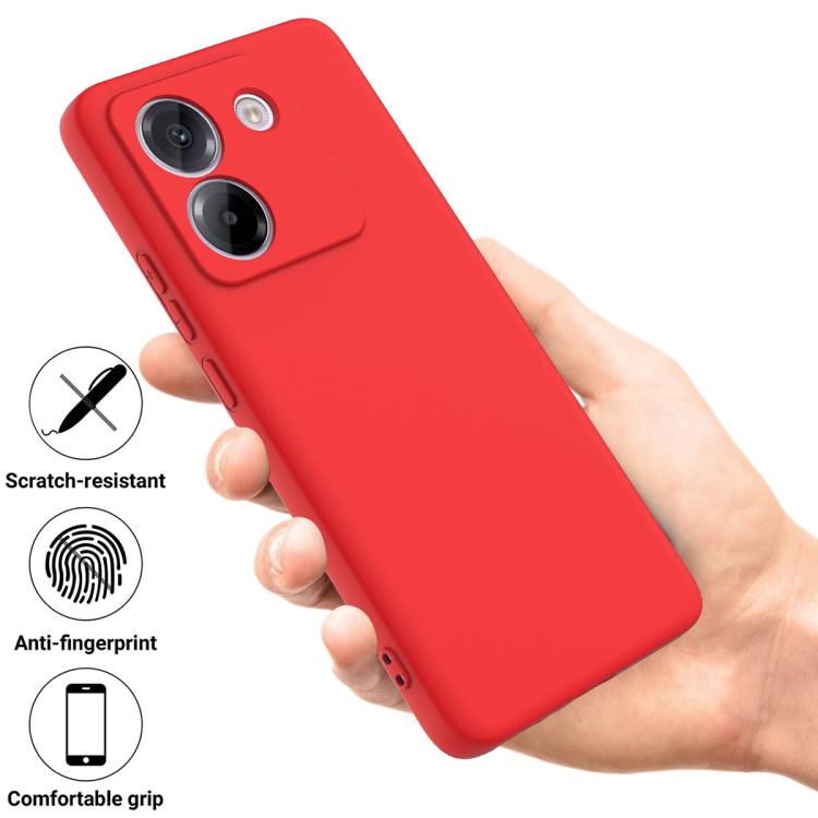 For Xiaomi Poco M7 Pro 5G Solid Color Liquid Silicone Dropproof Full Coverage Phone Case