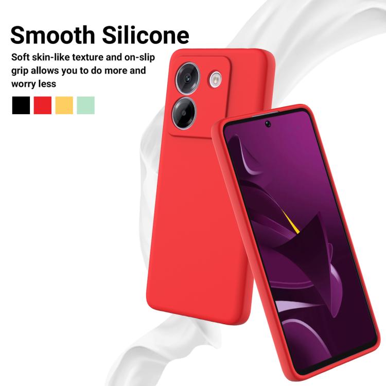 For Xiaomi Poco M7 Pro 5G Solid Color Liquid Silicone Dropproof Full Coverage Phone Case