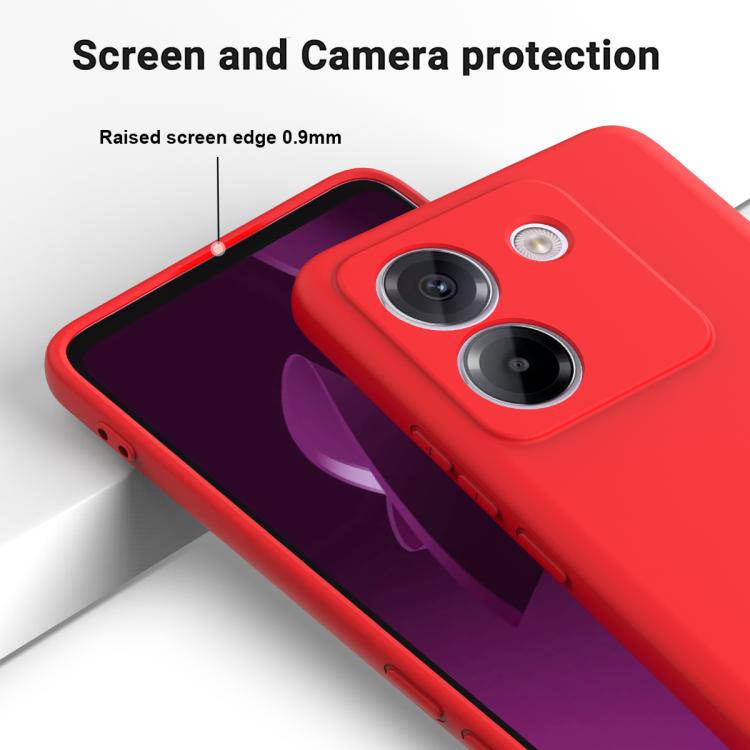 For Xiaomi Poco M7 Pro 5G Solid Color Liquid Silicone Dropproof Full Coverage Phone Case