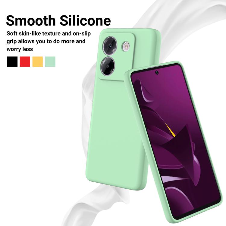 For Xiaomi Poco M7 Pro 5G Solid Color Liquid Silicone Dropproof Full Coverage Phone Case