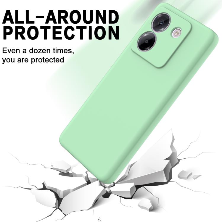 For Xiaomi Poco M7 Pro 5G Solid Color Liquid Silicone Dropproof Full Coverage Phone Case
