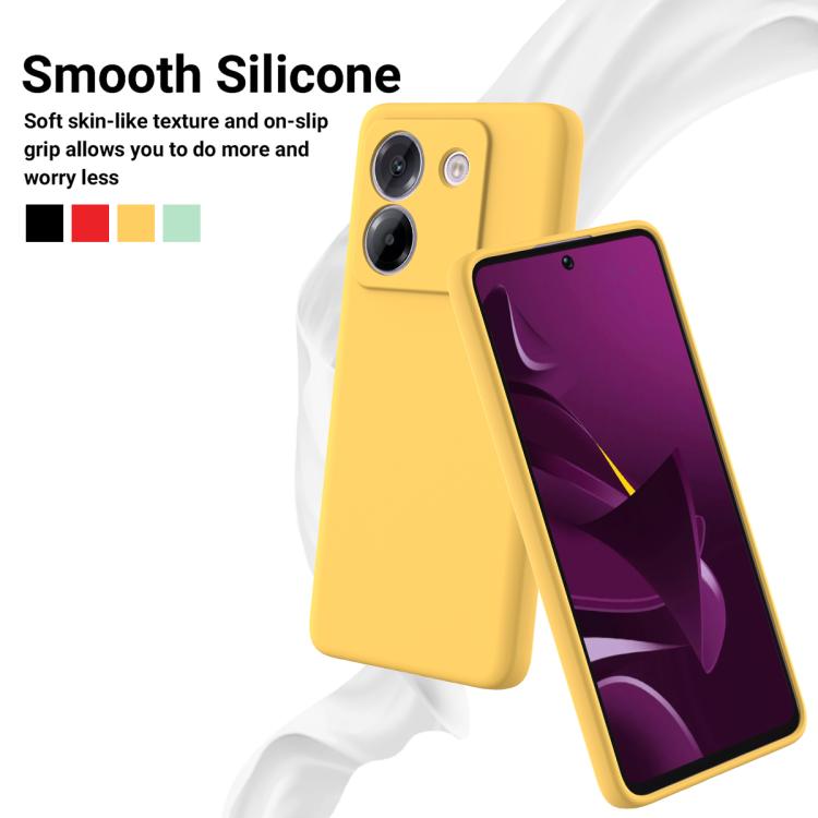 For Xiaomi Poco M7 Pro 5G Solid Color Liquid Silicone Dropproof Full Coverage Phone Case