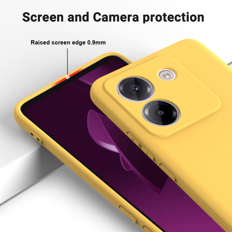 For Xiaomi Poco M7 Pro 5G Solid Color Liquid Silicone Dropproof Full Coverage Phone Case