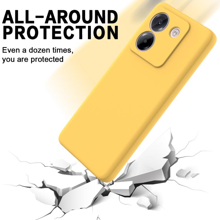 For Xiaomi Poco M7 Pro 5G Solid Color Liquid Silicone Dropproof Full Coverage Phone Case