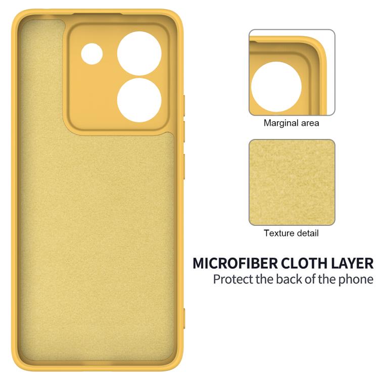For Xiaomi Poco M7 Pro 5G Solid Color Liquid Silicone Dropproof Full Coverage Phone Case