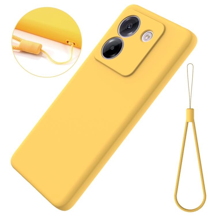 For Xiaomi Poco M7 Pro 5G Solid Color Liquid Silicone Dropproof Full Coverage Phone Case