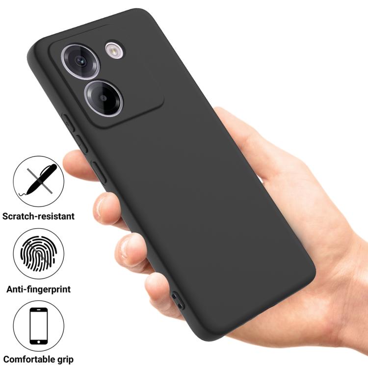 For Xiaomi Poco M7 Pro 5G Solid Color Liquid Silicone Dropproof Full Coverage Phone Case