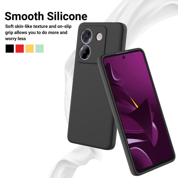 For Xiaomi Poco M7 Pro 5G Solid Color Liquid Silicone Dropproof Full Coverage Phone Case