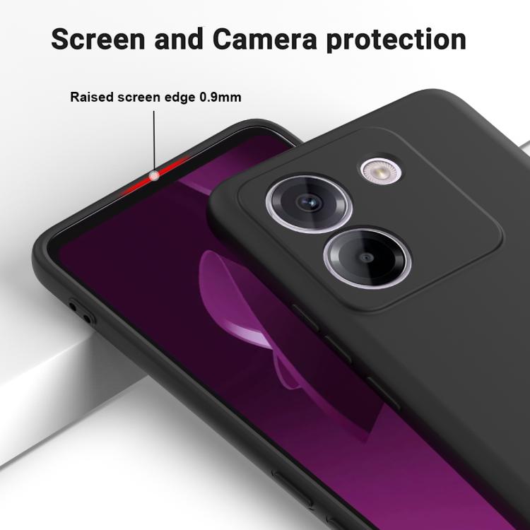 For Xiaomi Poco M7 Pro 5G Solid Color Liquid Silicone Dropproof Full Coverage Phone Case