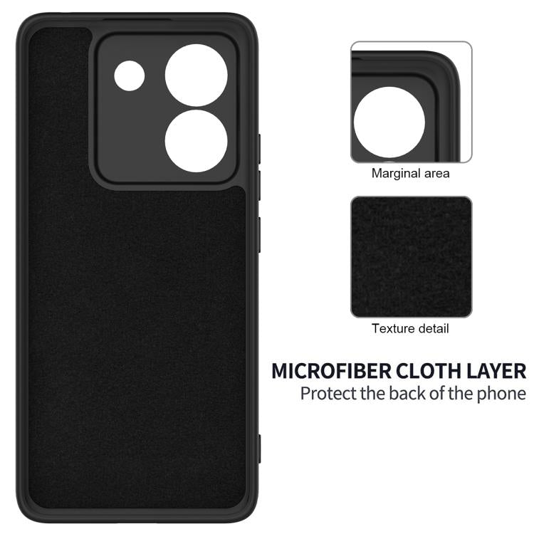 For Xiaomi Poco M7 Pro 5G Solid Color Liquid Silicone Dropproof Full Coverage Phone Case
