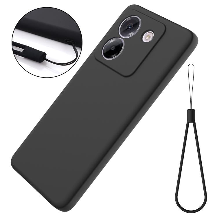 For Xiaomi Poco M7 Pro 5G Solid Color Liquid Silicone Dropproof Full Coverage Phone Case