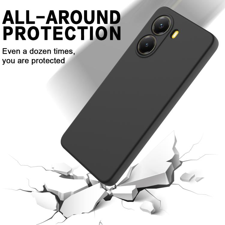 For Xiaomi Poco X7 Pro Solid Color Liquid Silicone Dropproof Full Coverage Phone Case