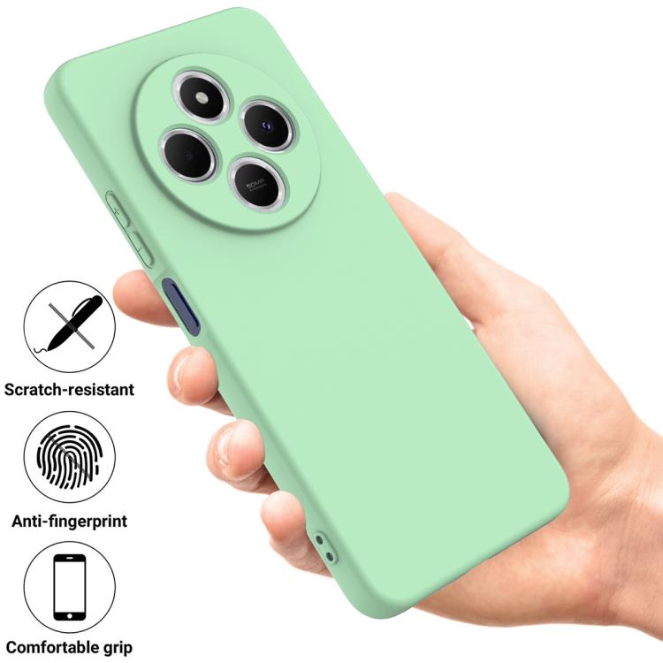 For Xiaomi Poco M7 5G Solid Color Liquid Silicone Dropproof Full Coverage Phone Case