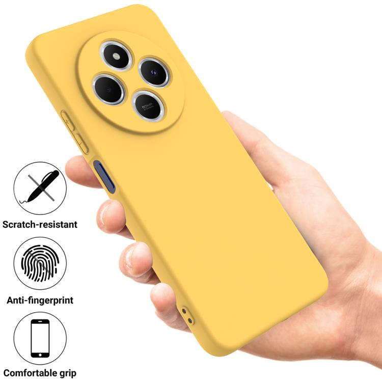 For Xiaomi Poco M7 5G Solid Color Liquid Silicone Dropproof Full Coverage Phone Case
