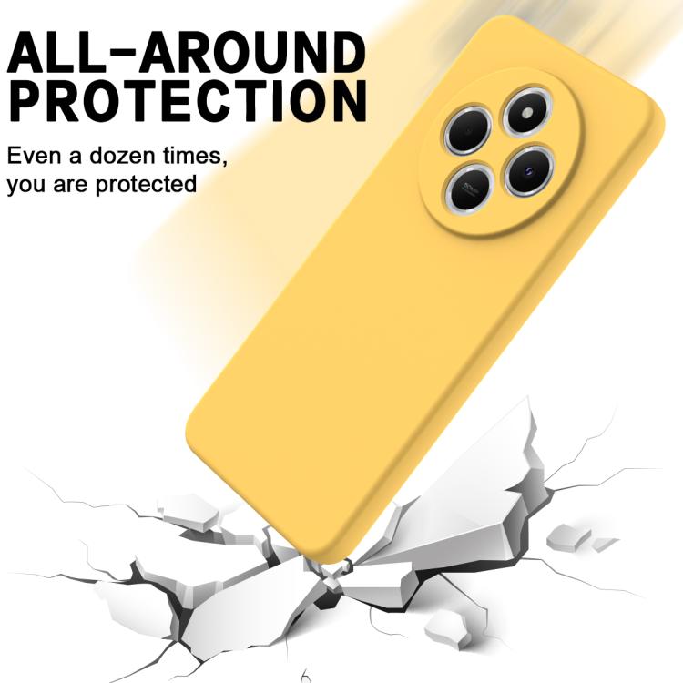 For Xiaomi Poco M7 5G Solid Color Liquid Silicone Dropproof Full Coverage Phone Case