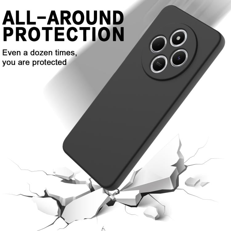 For Xiaomi Poco M7 5G Solid Color Liquid Silicone Dropproof Full Coverage Phone Case