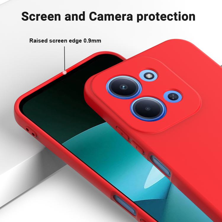For Xiaomi Poco C85 4G Solid Color Liquid Silicone Dropproof Full Coverage Phone Case