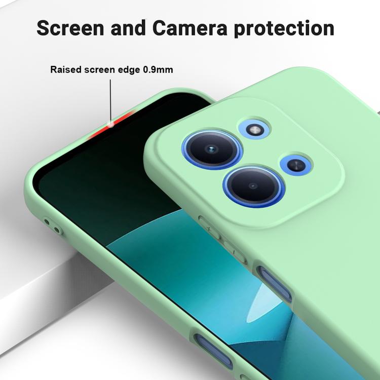For Xiaomi Poco C85 4G Solid Color Liquid Silicone Dropproof Full Coverage Phone Case