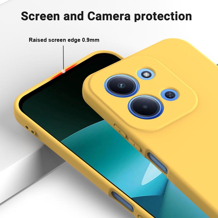 For Xiaomi Poco C85 4G Solid Color Liquid Silicone Dropproof Full Coverage Phone Case