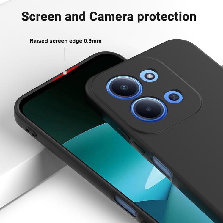 For Xiaomi Poco C85 4G Solid Color Liquid Silicone Dropproof Full Coverage Phone Case