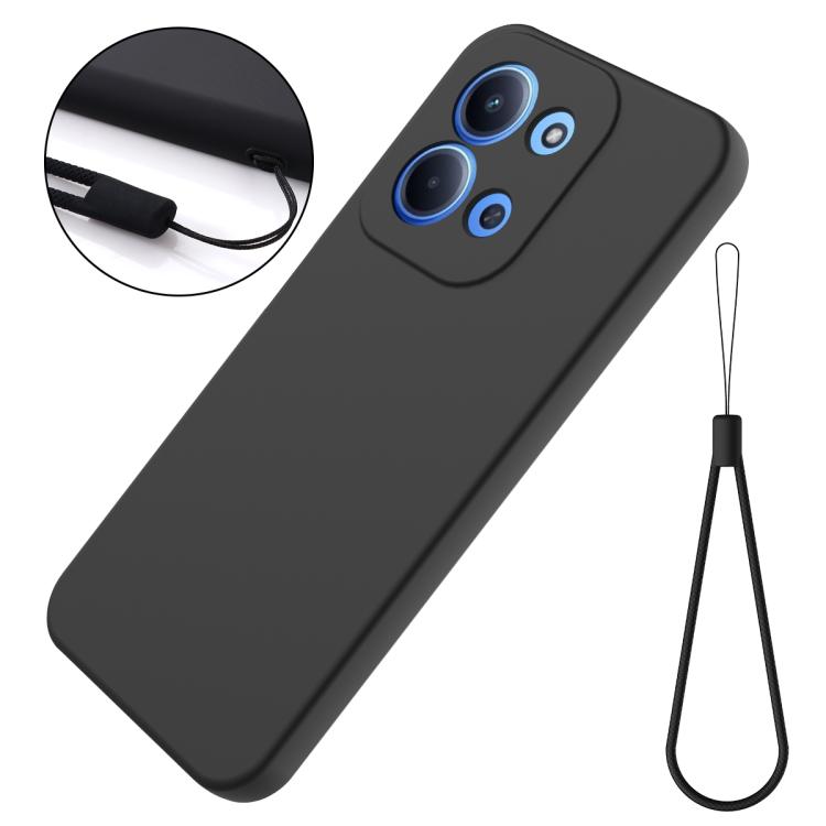 For Xiaomi Poco C85 4G Solid Color Liquid Silicone Dropproof Full Coverage Phone Case