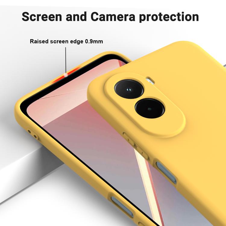 For Xiaomi Poco M7 4G 169mm Solid Color Liquid Silicone Dropproof Full Coverage Phone Case