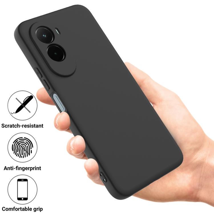 For Xiaomi Poco M7 4G 169mm Solid Color Liquid Silicone Dropproof Full Coverage Phone Case
