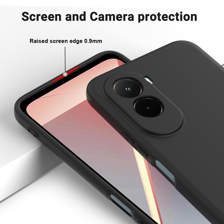 For Xiaomi Poco M7 4G 169mm Solid Color Liquid Silicone Dropproof Full Coverage Phone Case