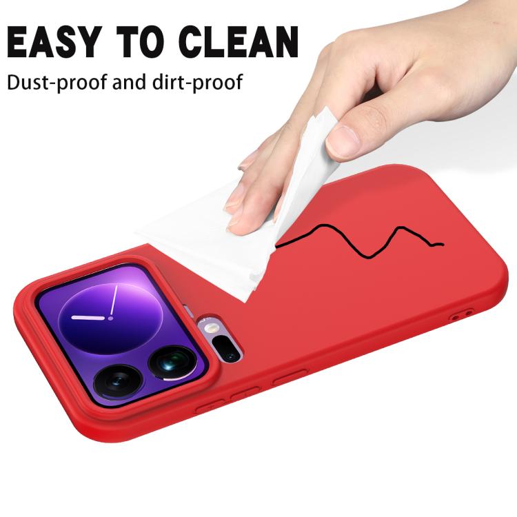 For Xiaomi 17 Pro Max Solid Color Liquid Silicone Dropproof Full Coverage Phone Case
