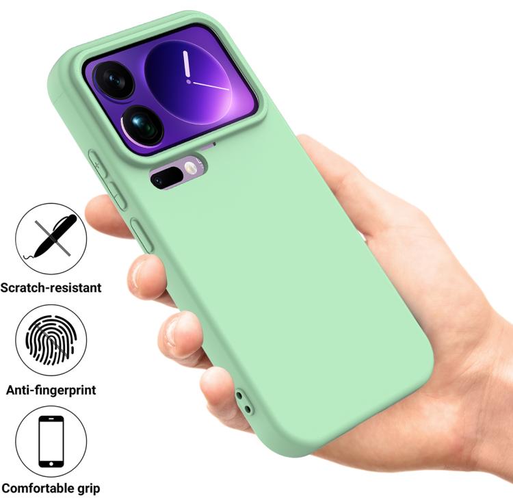 For Xiaomi 17 Pro Max Solid Color Liquid Silicone Dropproof Full Coverage Phone Case