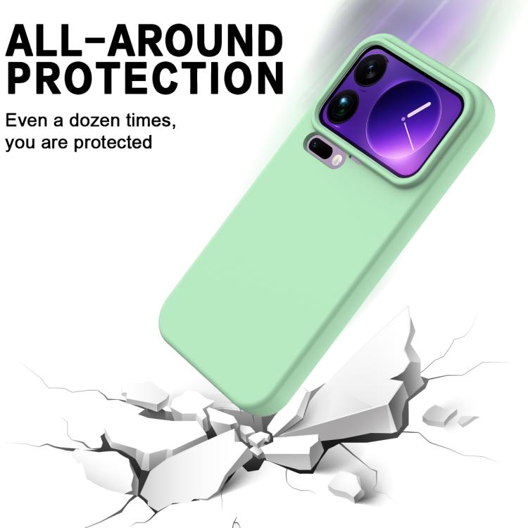 For Xiaomi 17 Pro Max Solid Color Liquid Silicone Dropproof Full Coverage Phone Case