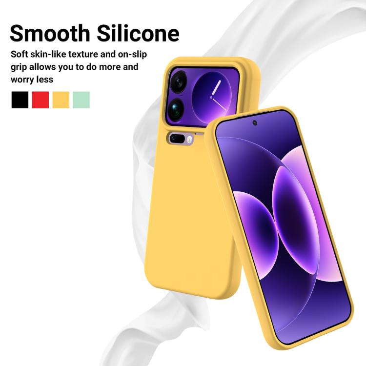 For Xiaomi 17 Pro Max Solid Color Liquid Silicone Dropproof Full Coverage Phone Case