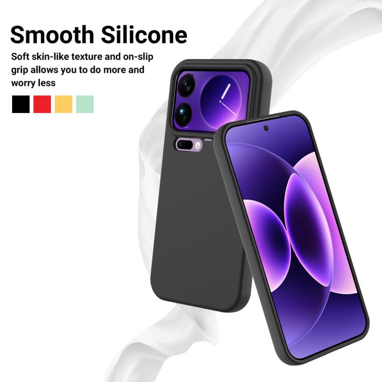 For Xiaomi 17 Pro Max Solid Color Liquid Silicone Dropproof Full Coverage Phone Case