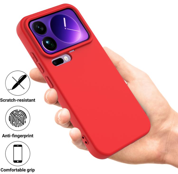 For Xiaomi 17 Pro Solid Color Liquid Silicone Dropproof Full Coverage Phone Case