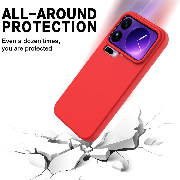 For Xiaomi 17 Pro Solid Color Liquid Silicone Dropproof Full Coverage Phone Case