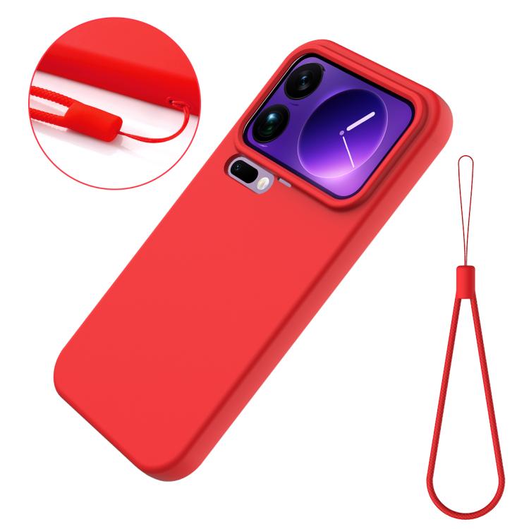 For Xiaomi 17 Pro Solid Color Liquid Silicone Dropproof Full Coverage Phone Case