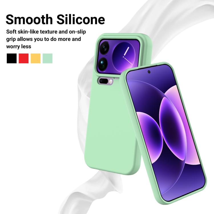 For Xiaomi 17 Pro Solid Color Liquid Silicone Dropproof Full Coverage Phone Case