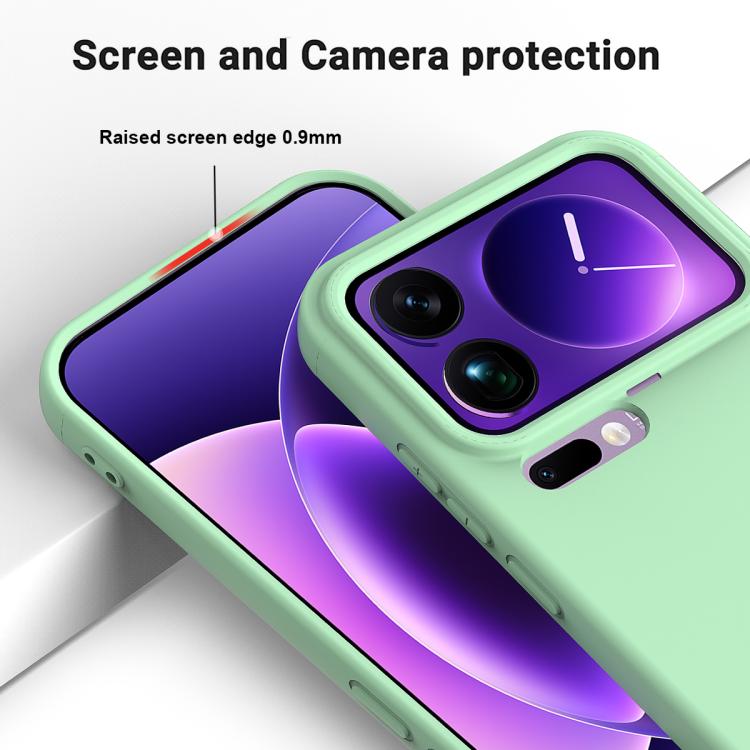 For Xiaomi 17 Pro Solid Color Liquid Silicone Dropproof Full Coverage Phone Case