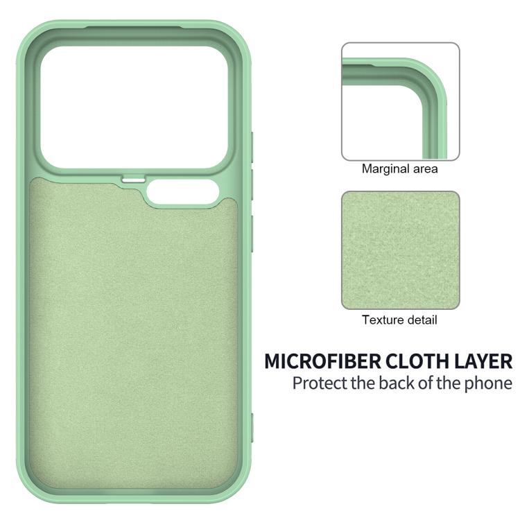 For Xiaomi 17 Pro Solid Color Liquid Silicone Dropproof Full Coverage Phone Case