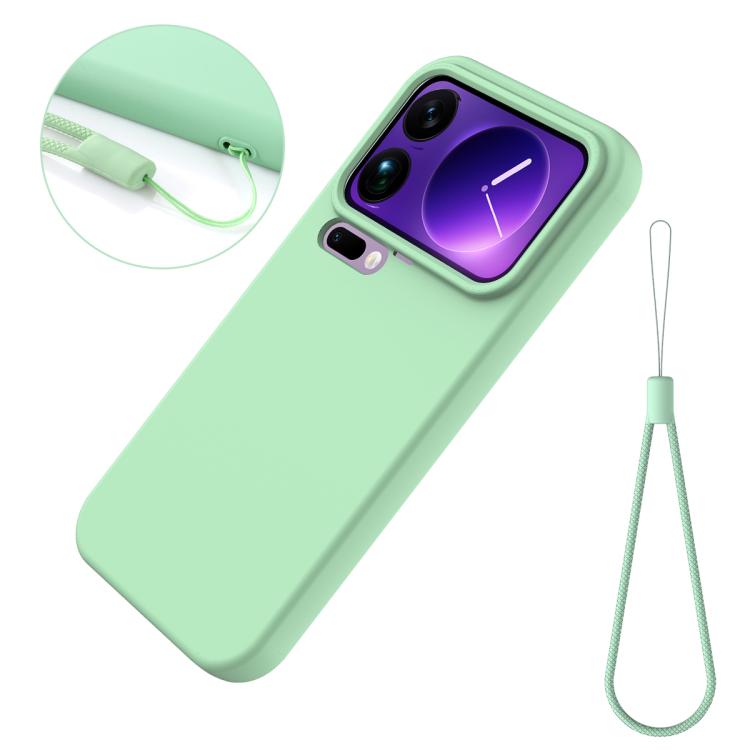 For Xiaomi 17 Pro Solid Color Liquid Silicone Dropproof Full Coverage Phone Case