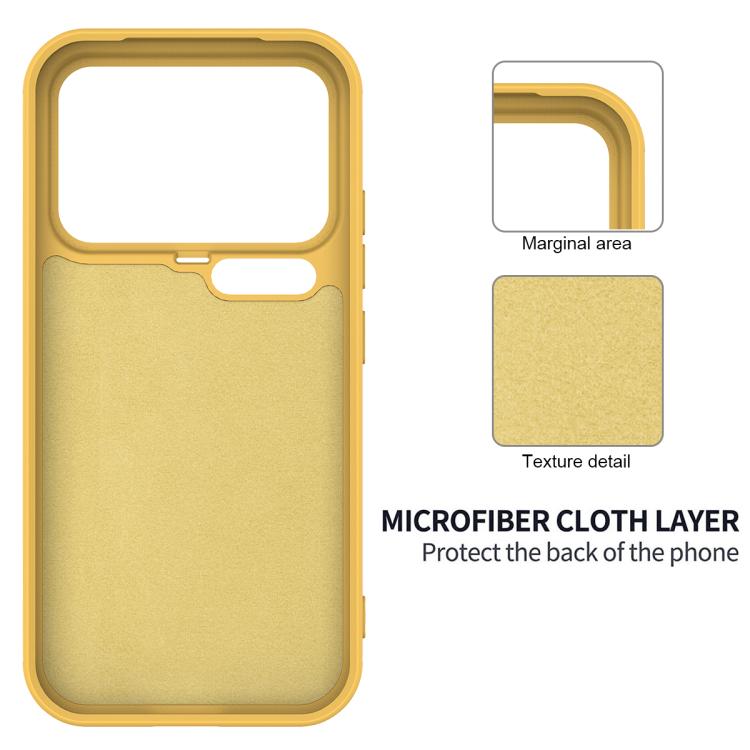 For Xiaomi 17 Pro Solid Color Liquid Silicone Dropproof Full Coverage Phone Case