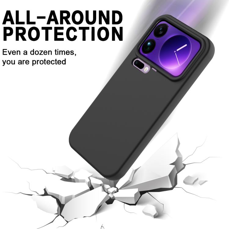 For Xiaomi 17 Pro Solid Color Liquid Silicone Dropproof Full Coverage Phone Case