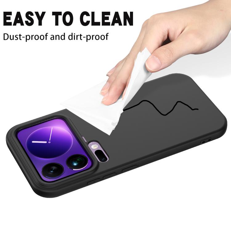 For Xiaomi 17 Pro Solid Color Liquid Silicone Dropproof Full Coverage Phone Case