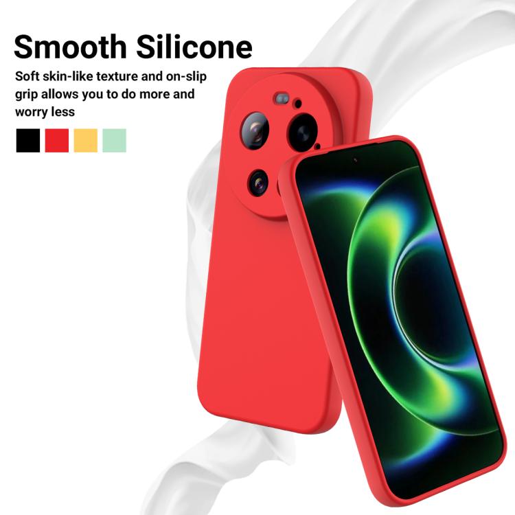 For Xiaomi 17 Ultra Solid Color Liquid Silicone Dropproof Full Coverage Phone Case