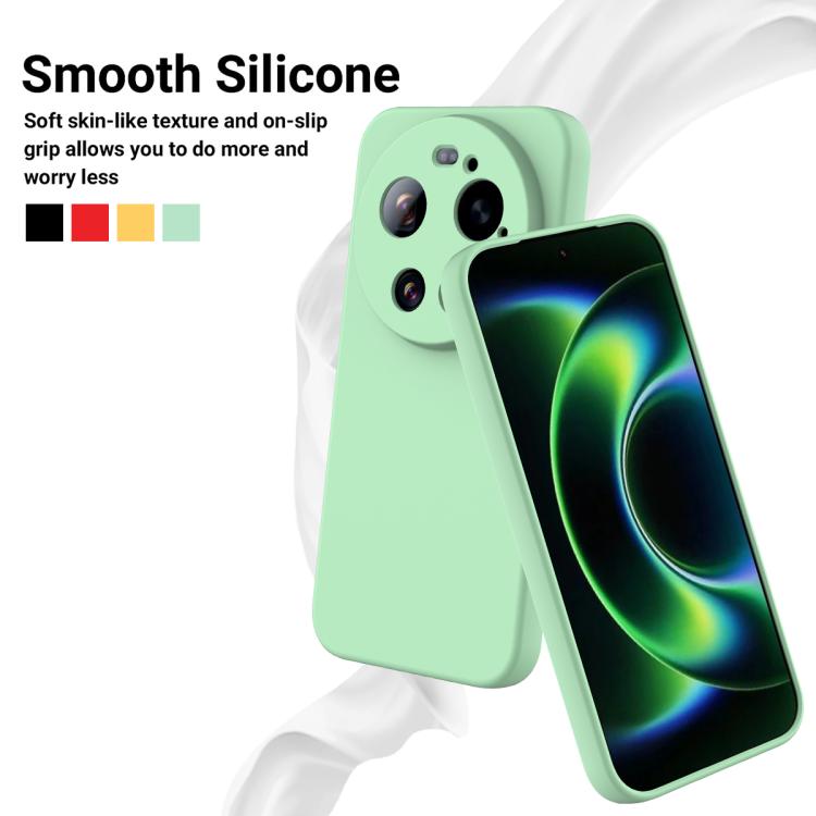 For Xiaomi 17 Ultra Solid Color Liquid Silicone Dropproof Full Coverage Phone Case