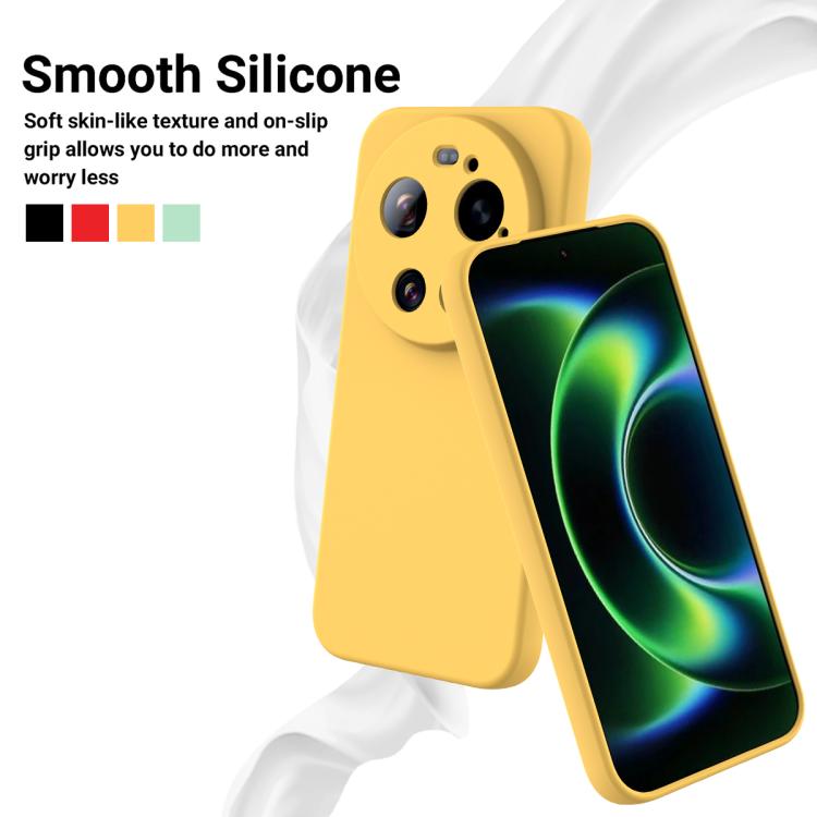 For Xiaomi 17 Ultra Solid Color Liquid Silicone Dropproof Full Coverage Phone Case