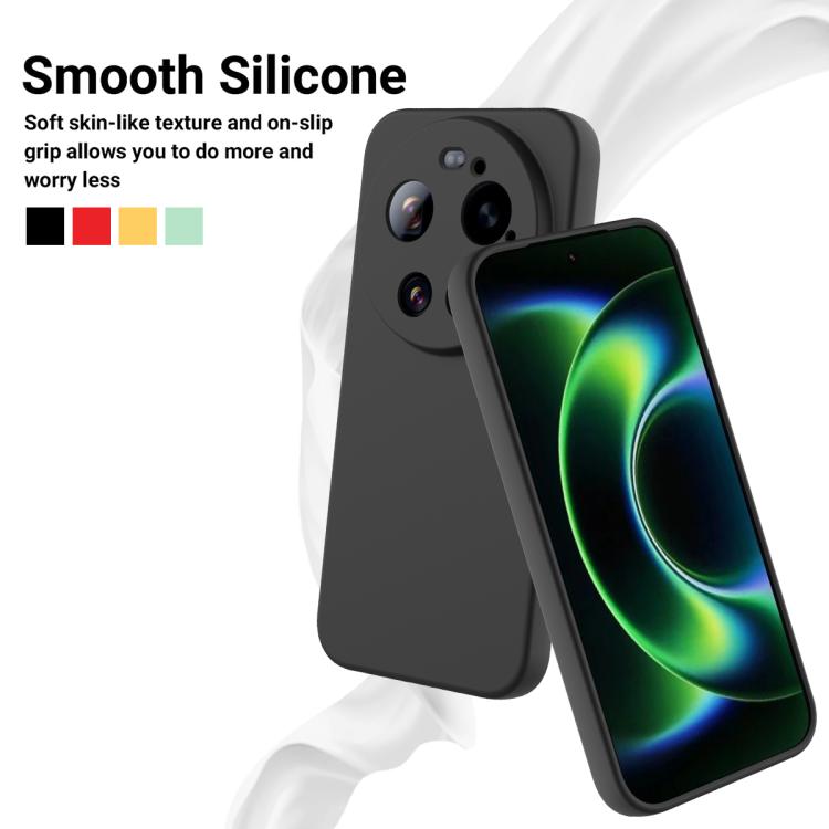 For Xiaomi 17 Ultra Solid Color Liquid Silicone Dropproof Full Coverage Phone Case