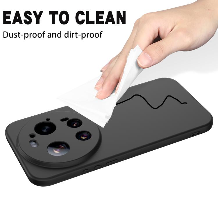 For Xiaomi 17 Ultra Solid Color Liquid Silicone Dropproof Full Coverage Phone Case